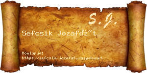 Sefcsik Jozafát névjegykártya